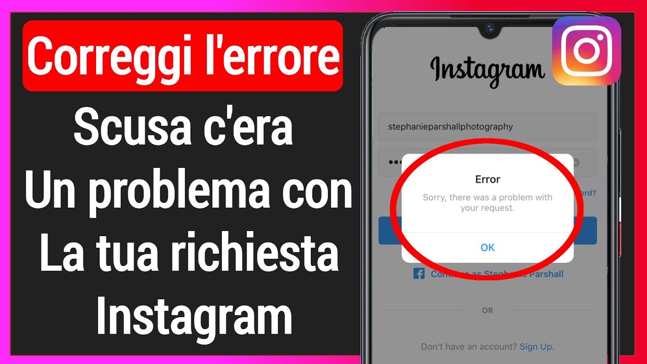 Spiacenti Si è Verificato Un Problema Relativo Alla Tua Richiesta