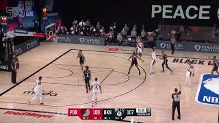 Damian Lillard Deep Three from Logo vs Nets