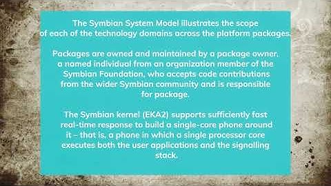 WHAT IS SYMBIAN OS ?