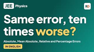 Mean Absolute Error and Percentage Error | JEE 2027 Physics (English)