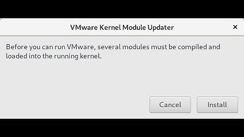 Before you can run VMware several modules must be compiled and loaded into the running kernel - v16
