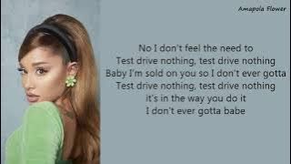 Ariana Grande-test drive (Lyrics-Letra)
