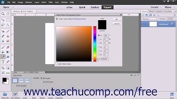 Photoshop Elements 13 Tutorial Using the Color Picker Adobe Training