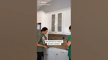 COUNTER TOP PAINTING GRANITE DIY REMODEL UPGRADE 