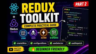 Redux Toolkit Tutorial | createSlice, configureStore, useSelector & useDispatch | React Redux Part 2