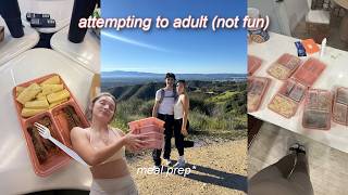 attempting to *adult* for a day (never again) | hiking   bills   meal prepping
