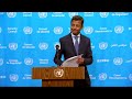 Security Council President (Bahrain) on Lebanon - Security Council Media Stakeout | United Nations