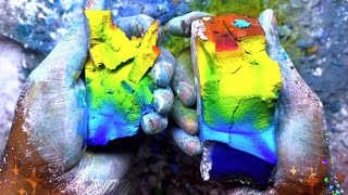 ✨NEW✨ReCreation pt 04 | 🤩 Dyed Chalk Pyramid  | Dyed Gym Chalk | ASMR #asmr #gymchalkasmr #asmrart