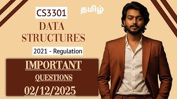 CS3301 Data Structures Important Questions 02/12/2025 