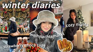 weihnachtsmarkt mit freunden, cozy nights & food inspo✨ winter diaries 🧸🎁