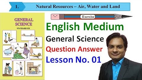 Q.A.(Exercise) Lesson N0- 01 Natural Resources-Air, water and land Class 6th General Science English
