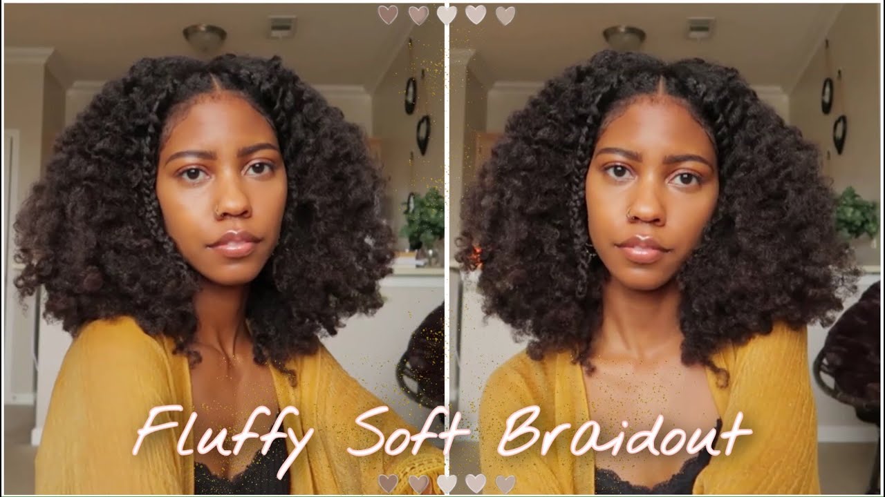 Fluffy Braidout On Blow Dried Type 4 Hair