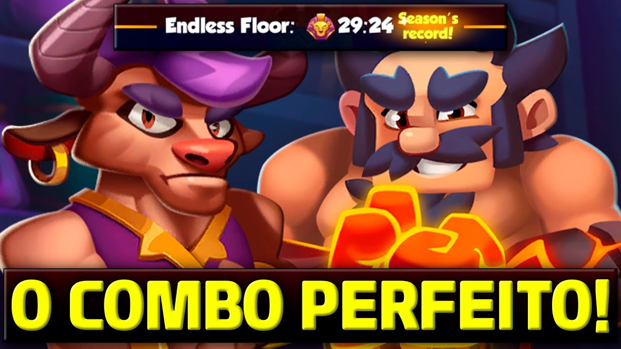 COOP INFINITO | METEORO + MINOTAURO | Rush Royale | Gameplay português PT-BR