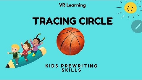 Tracing circle || pre writing skill circle || Drawing a circle || how to draw a circle with colour-9