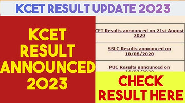 kcet result 2023 announcing today check timing here |kcet result direct link 2023