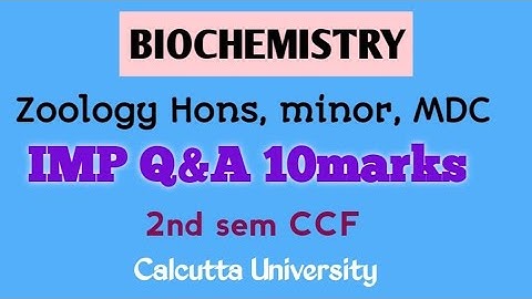 2nd sem CCF Zoology hons, minor, MDC| question answer|CU #video#CU