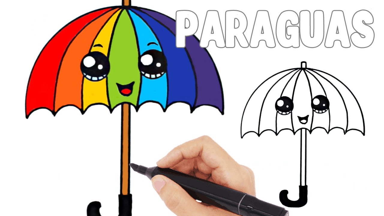 How to draw a CUTE UMBRELLA step by step | Simple drawing lessons |  Drawings for sketching | KAWAII❤ - thptnganamst.edu.vn