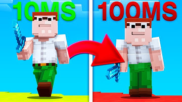 I Tried 100 Ping In Ranked Bedwars