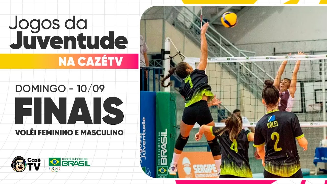 TRANSMISSÃO COMPLETA: JOGOS DA JUVENTUDE | FINAIS VÔLEI MASCULINO NA CAZÉTV