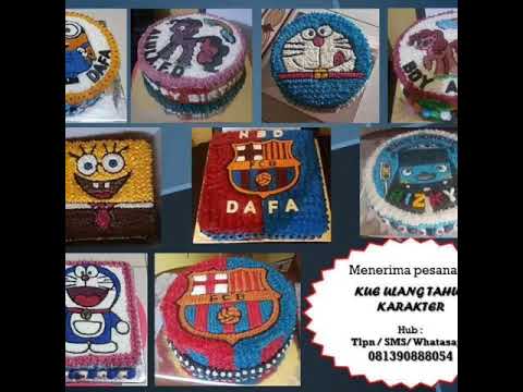 kue tart sketsa wajah&karakter - YouTube