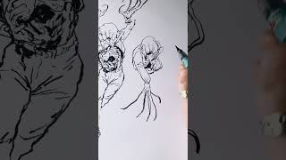Headcrab Zombies doodle (no ref) #halflife #headcrab #illustration #fanart #drawing #brushpenart