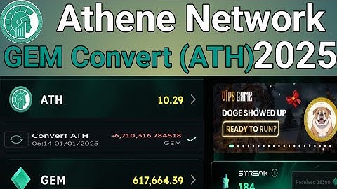Athene Network Convert GEM to ATH Coin || Athene Network Converted GEM to ATH Token