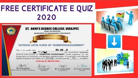 National Level Online Certificate Quiz on "Marketing Management"ll FREE ONLINE CERTIFICATE QUIZ ll