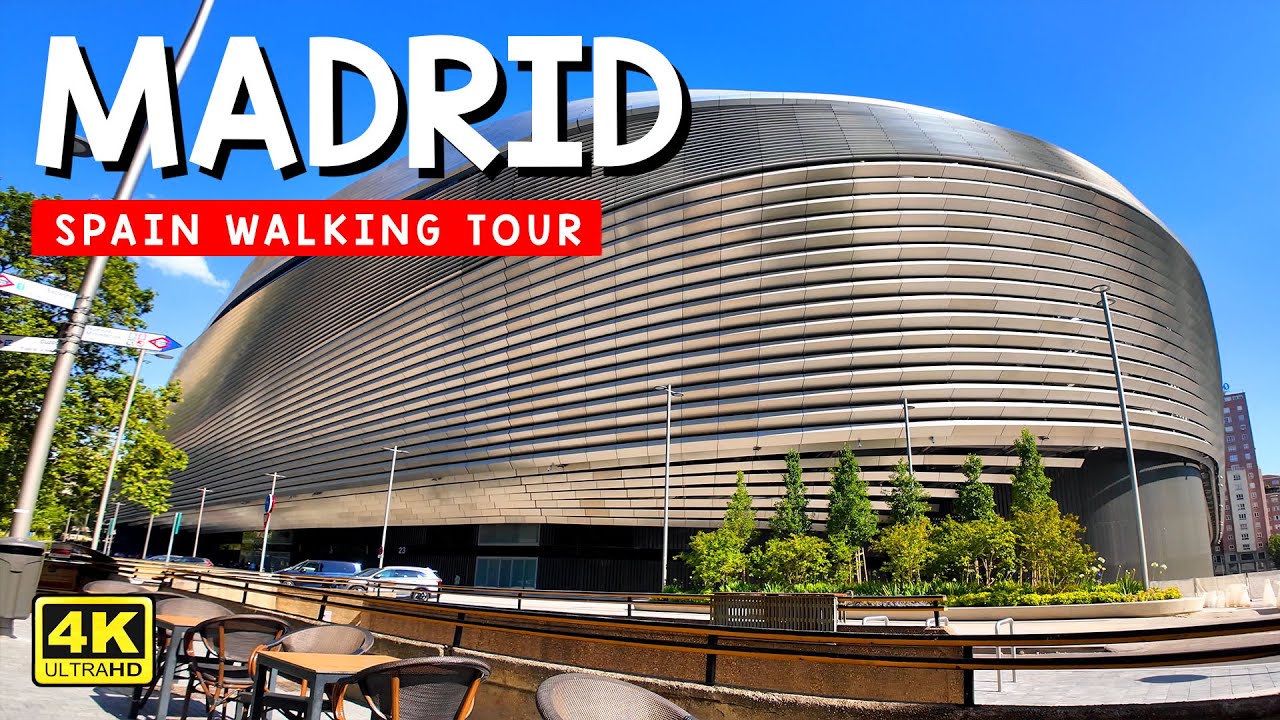 Madrid Walking Tour 4K | From Santiago Bernabéu to Nuevos Ministerios via Paseo de la Castellana