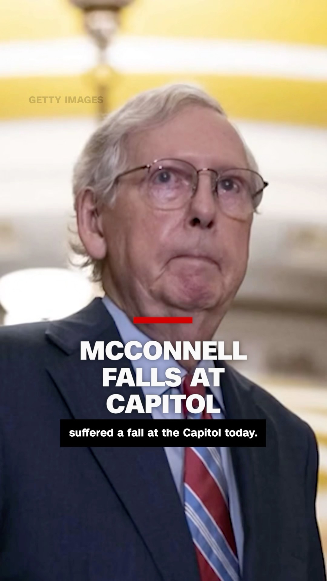 Senator Mitch McConnell falls at Capitol