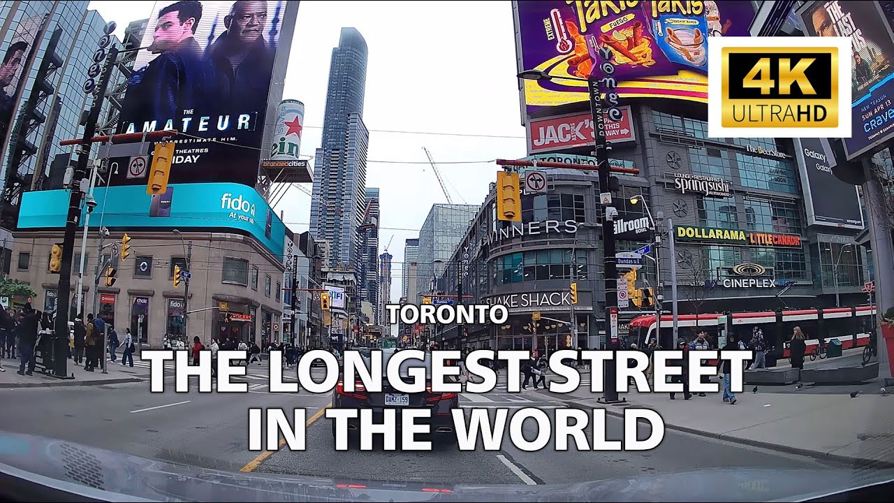 Toronto Canada: Driving on the longest street in the world - YouTube