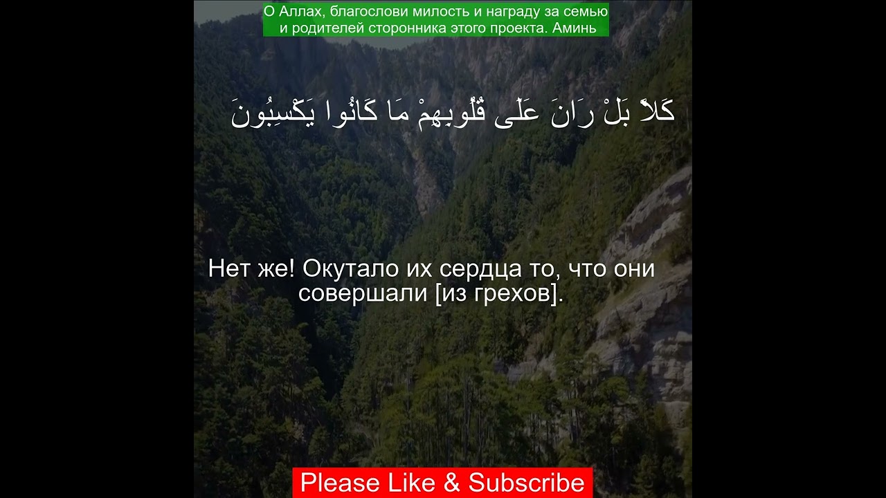 Коран Сура Аль Мутаффифин | 83:14 | Чтение Корана с русским переводом |  Surah Al Mutaffifin