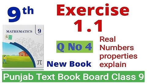 Class 9 Math | Real Numbers Q 4 | Identify Properties | Chapter 1 Exercise 1.1