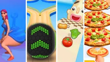 Twerk Race 3D vs Going Balls vs  Sandwich Runner vs I Want Pizza vs #117 I Mobile Game