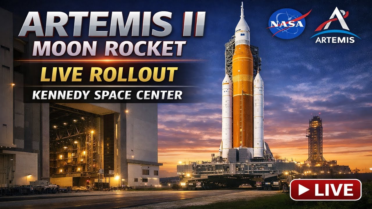 Artemis II Moon Rocket | Live Rollout from Kennedy Space Center