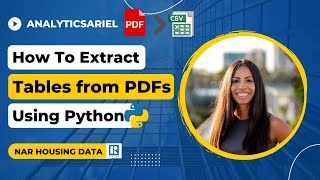 How to Extract Tables from PDF using Python | NAR Housing Data