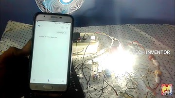 Output demonstration of Smart home using Google assistant》voice controlled home automation
