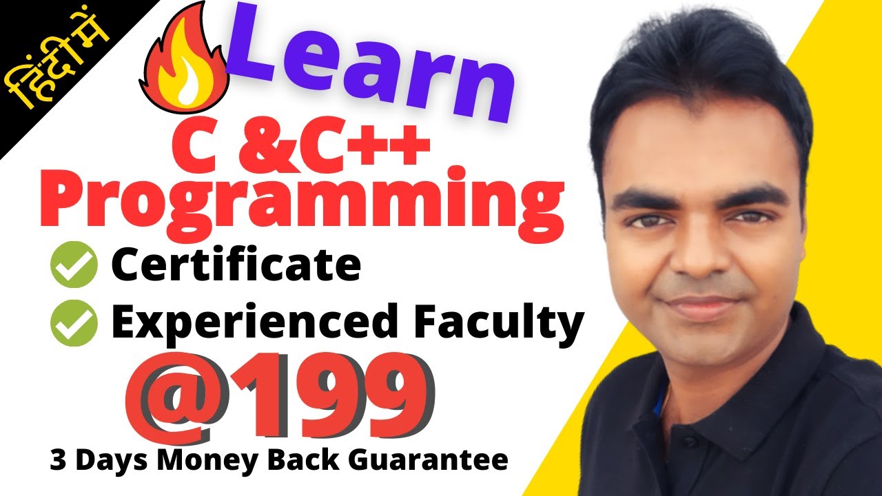 Learn C & C++ Programming Course(Hindi) | Certificate | Money Back ...