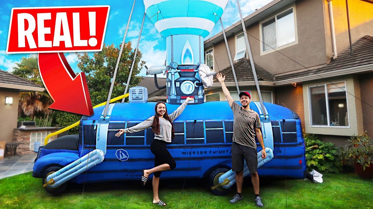We bought a REAL Fortnite Battle Bus! - YouTube