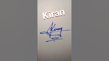 Kiran name signature style || NS creation 2m#signature #shorts