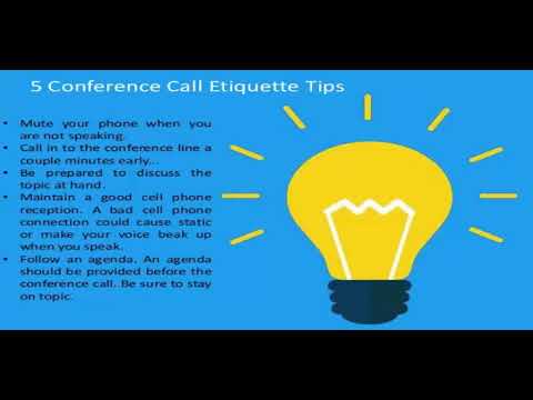 Conference Call Etiquette 101 - YouTube