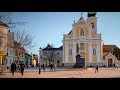 Walking In Györ, Hungary - Baroque Downtown January 2022 | 4K HDR 60 fps | ASMR