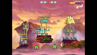 Angry birds 2: hard level 489 (Cobalt Plateaus/ Pig Bay)- use support card