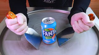 Fanta ice cream rolls street food - ايس كريم رول على الصاج  فانتا