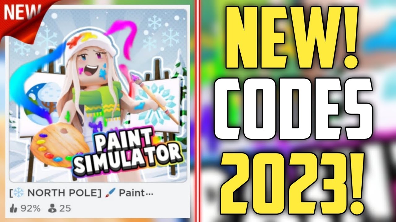FUTURE CODES!! *NEW* ROBLOX PAINT SIMULATOR CODES 2023! (NORTH POLE
