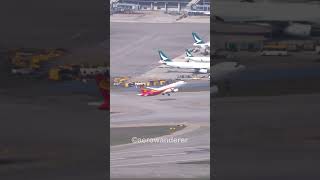 HONG KONG AIRLINES A320 takeoff at Hong Kong Airport #shorts #aviation #a320 #takeoff #hongkong