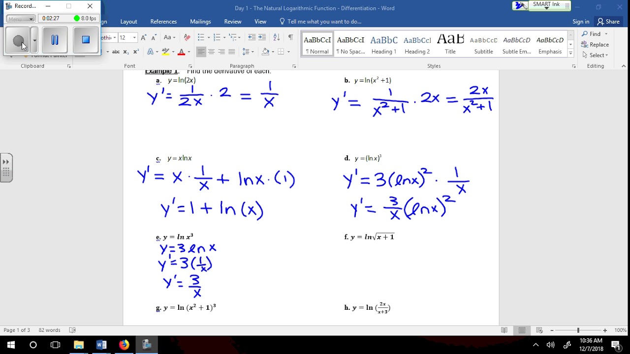 Day 1 Example 1 - YouTube
