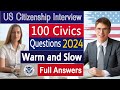 100 civics questions 2024 full answers for the us citizenship test 2024 easiest version to remember