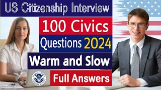 100 Civics Questions 2024 Full answers for the US Citizenship Test 2024 Easiest version to Remember