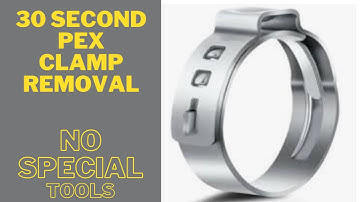 Pex Clamp removal.  Easy as pie and no special tools needed!  Finally an easy removal method.