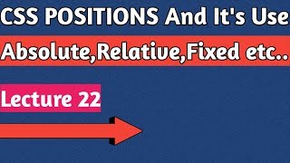 positions in css examples || css positions absolute,relative,fixed | z-index in css mind touch tech